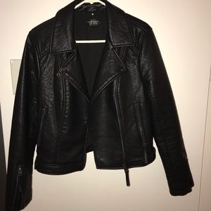 Topshop Leather Moto Jacket